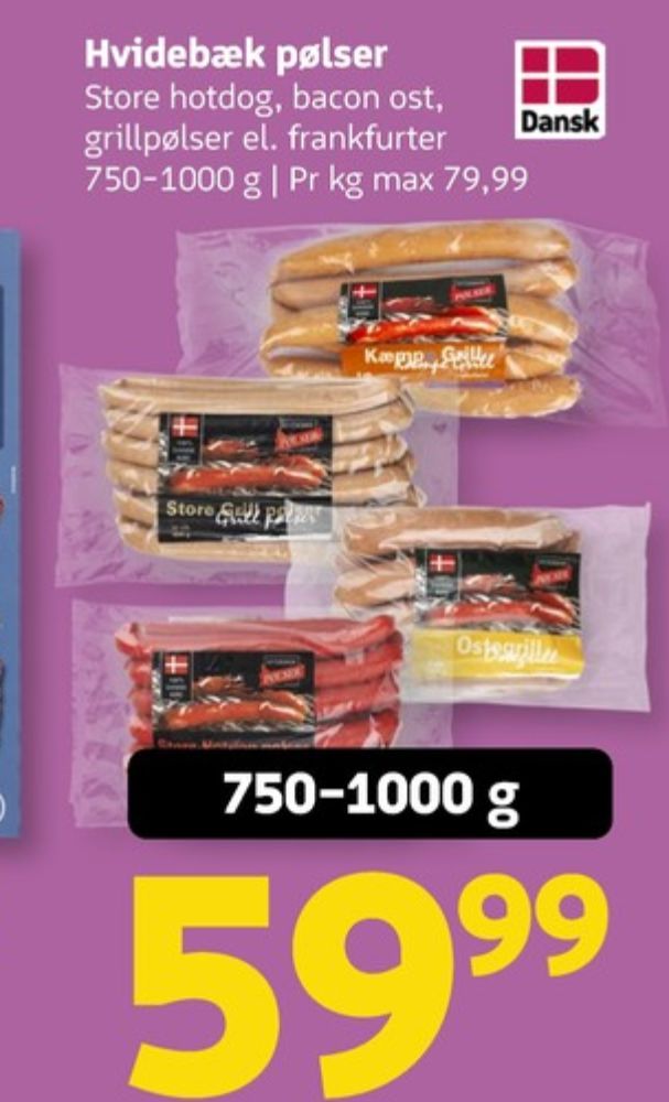 Hvidebæk, Grillpølser