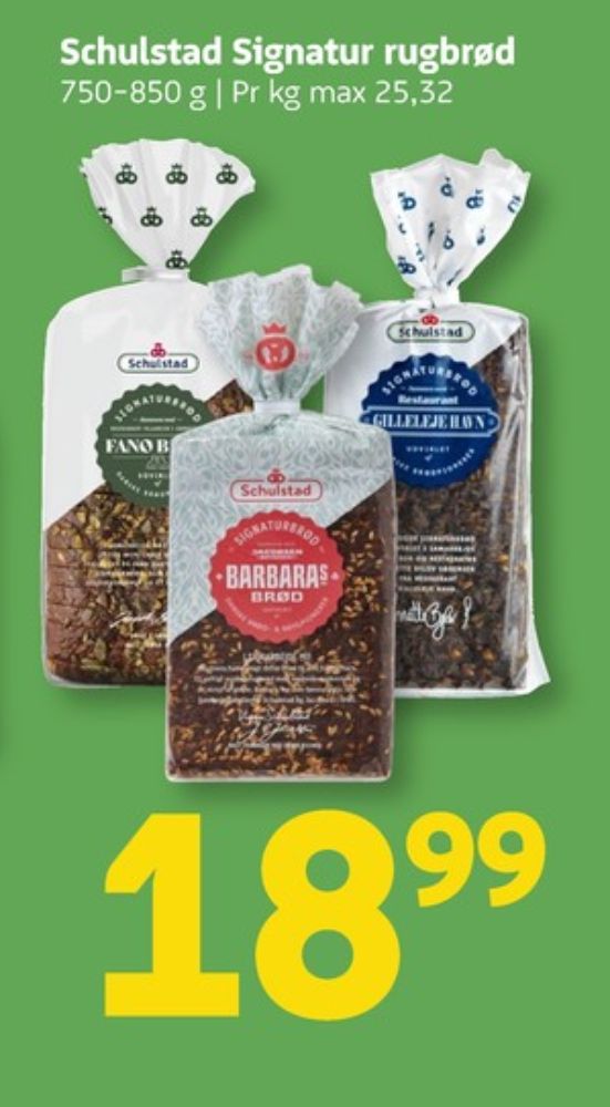 Schulstad Signaturbrød Barbaras, Rugbrødsskiver