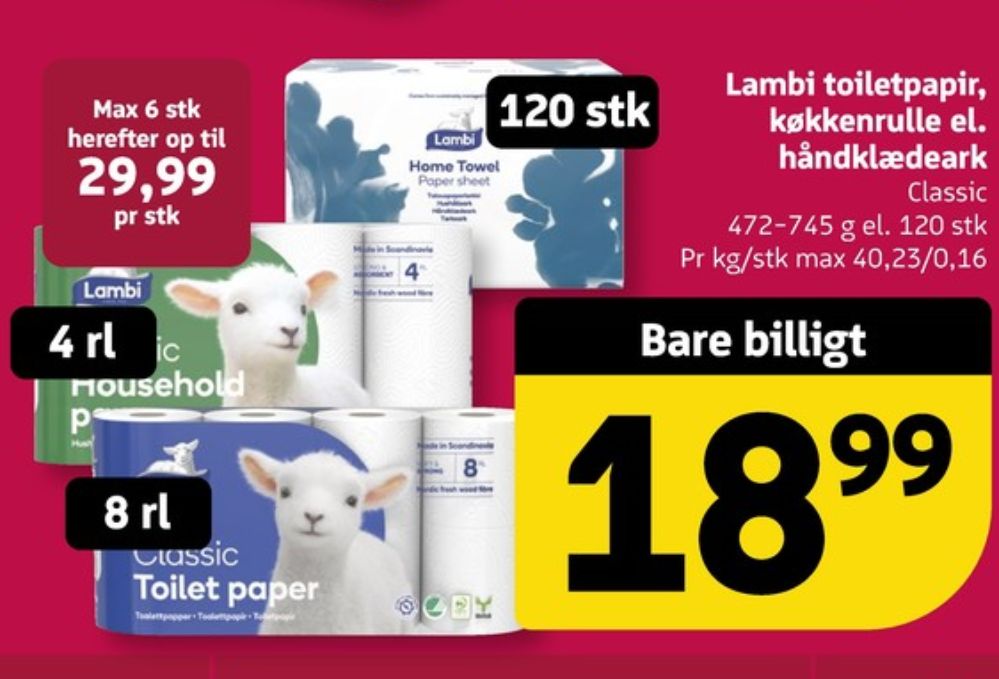 Lambi, Håndklædeark