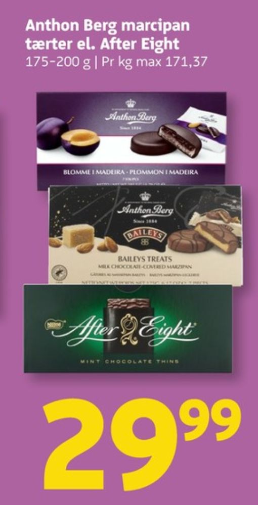 Anthon Berg, Marcipantærter Blomme i Madeira