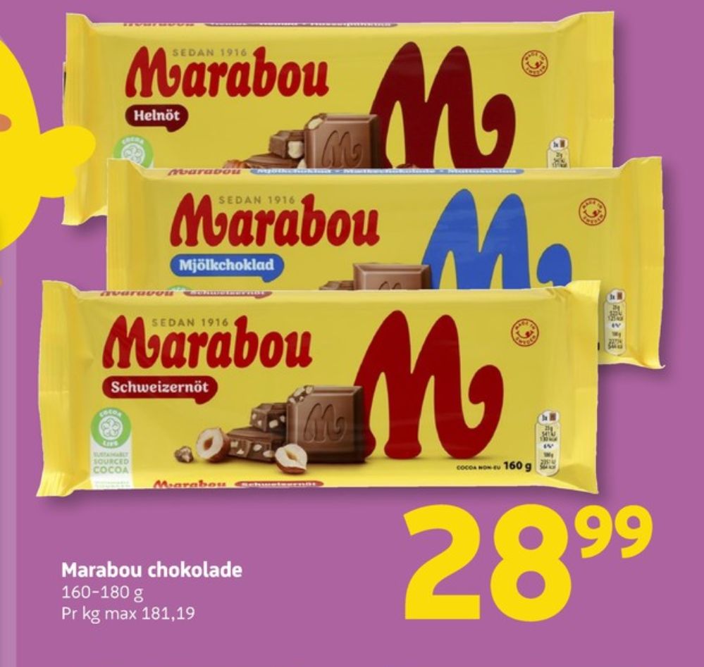 Marabou, Chokoladeplade Mjölk Choklad