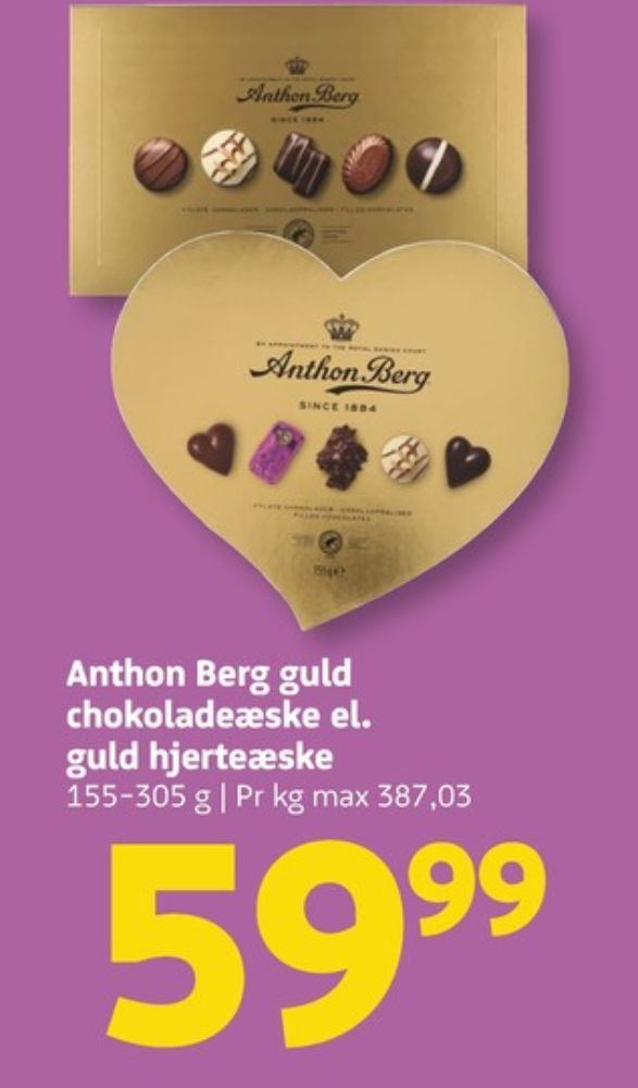 Anthon Berg Guldæske, Dessertchokolade
