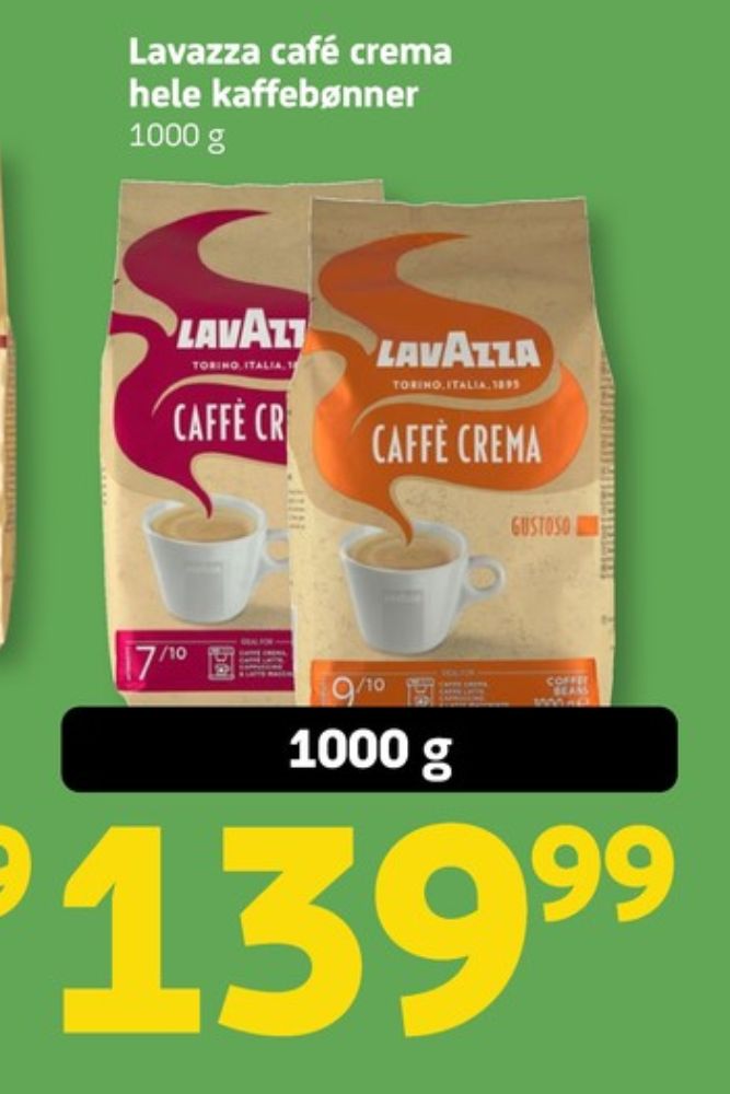 LavAzza Caffe Crema Gustoso, Kaffebønner