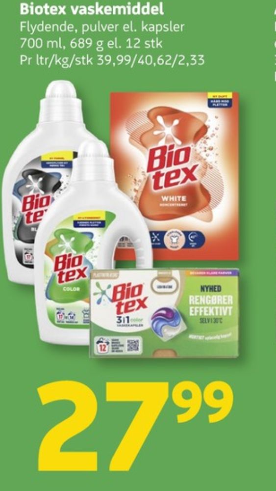 Biotex, Vaskemiddel-tabs