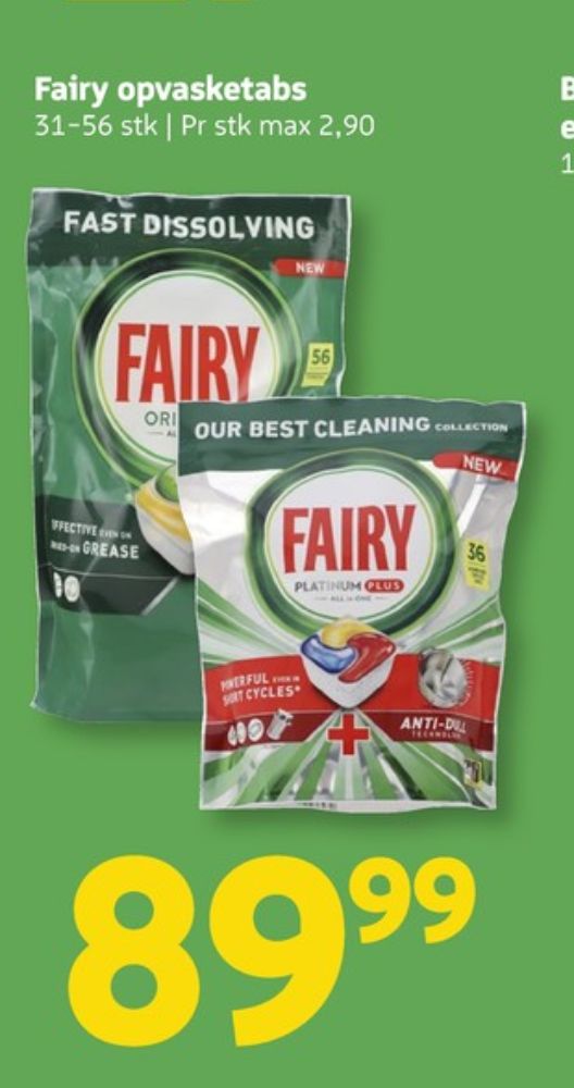 Fairy, Maskinopvask-tabs