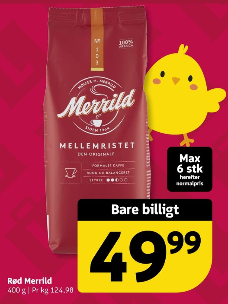 Merrild Mellemristet, Kaffe Formalet