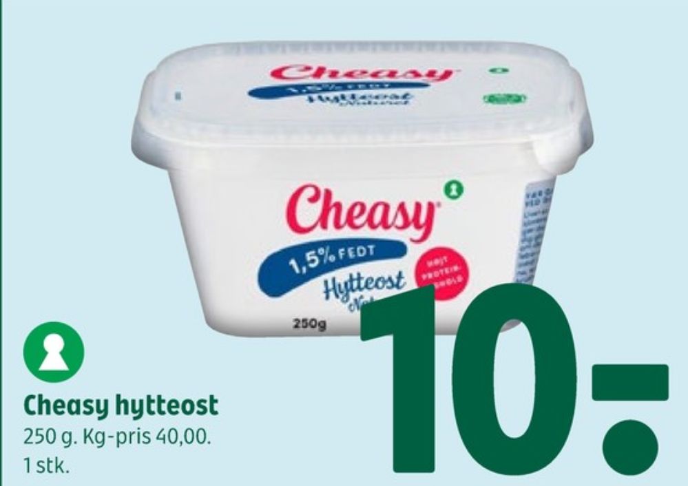 Cheasy, Hytteost naturel 1,5%