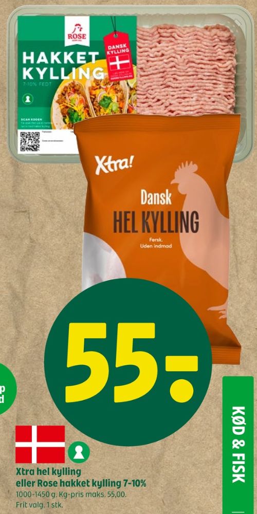 Rose, Hakket kylling 7-10%