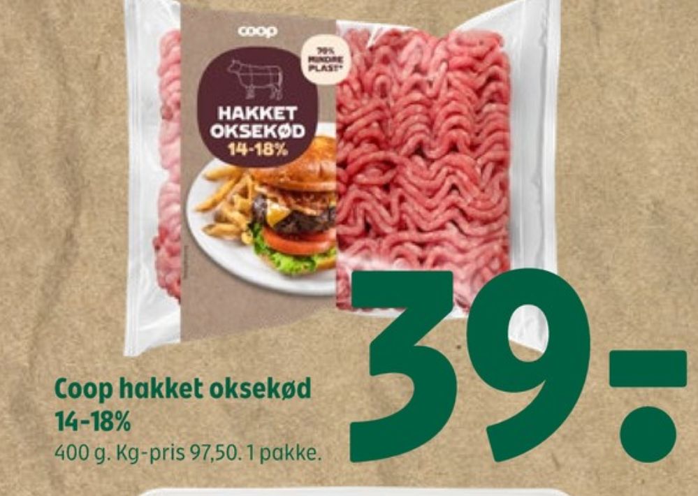 Coop, Hakket oksekød 14-18%