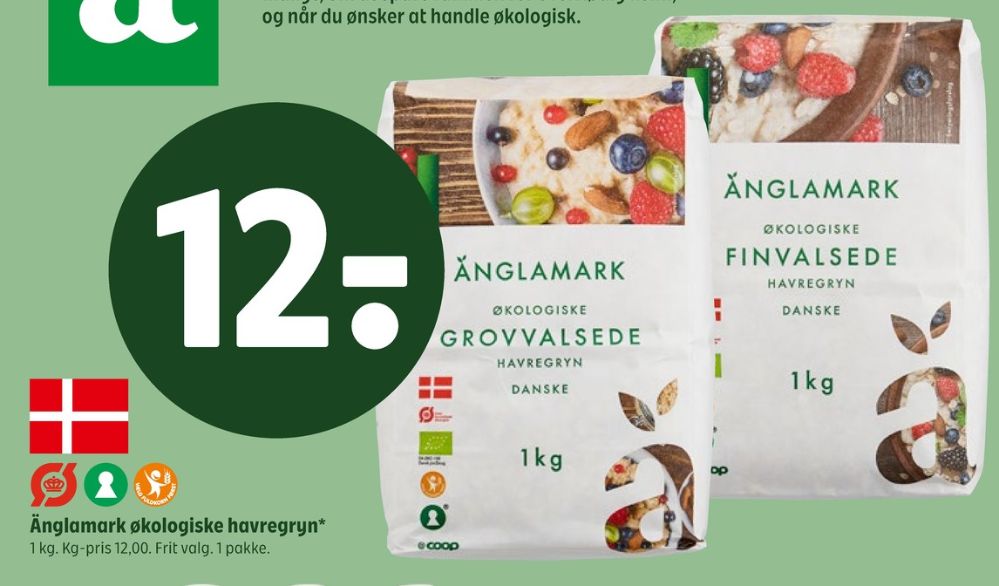 Änglamark, Grovvalsede Havregryn