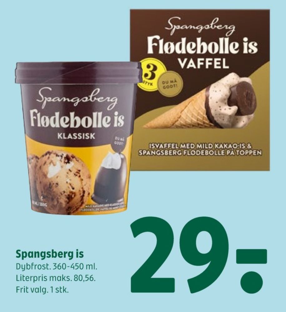 Spangsberg, Flødebolle Isvaffel
