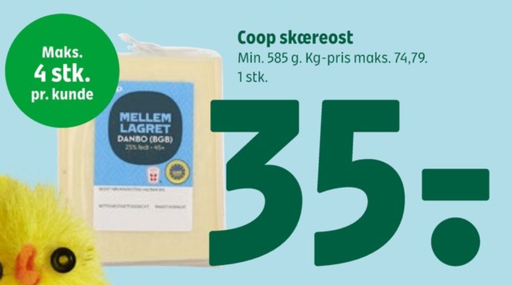 Coop, Skæreost Danbo Mellemlagret