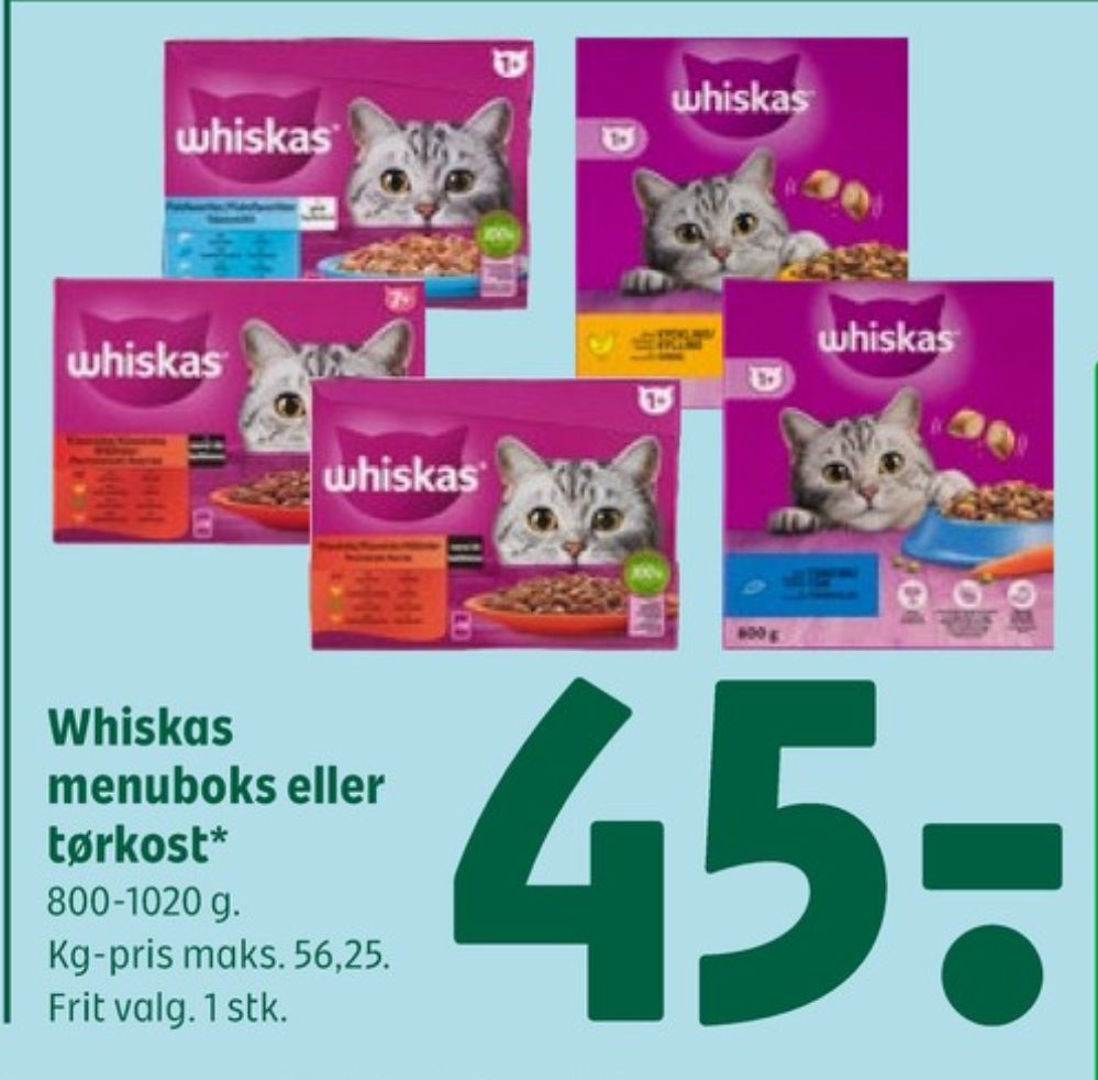 Whiskas, Kattefoder