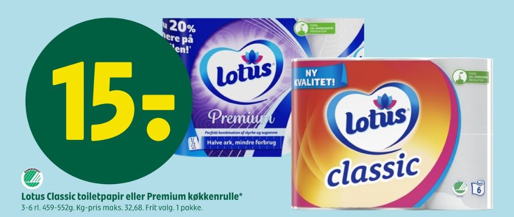 Lotus Classic, Toiletpapir