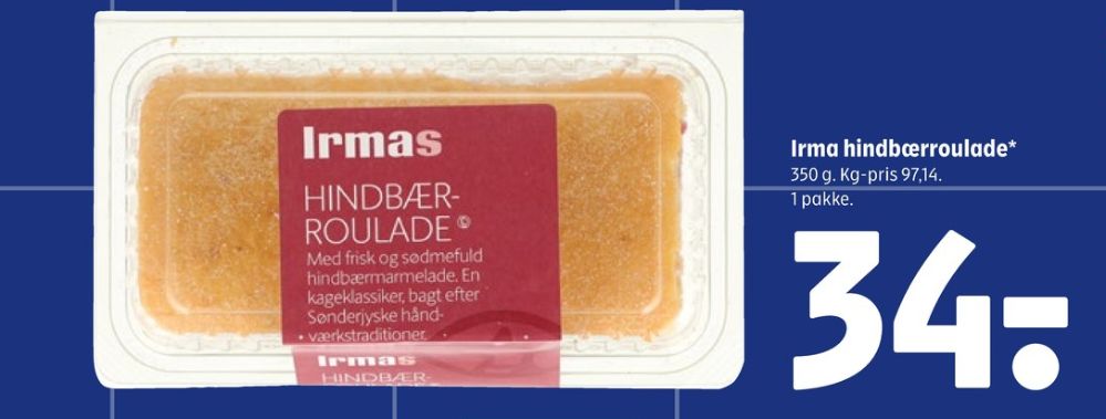 Irmas, Hindbærroulade