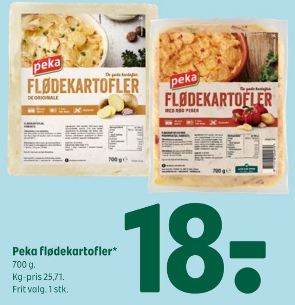 Peka, Flødekartofler med peberfrugt