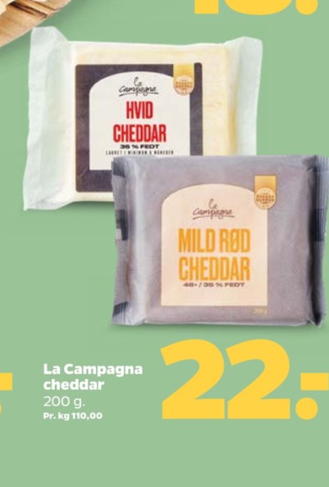 La Campagna, Cheddar Mild rød