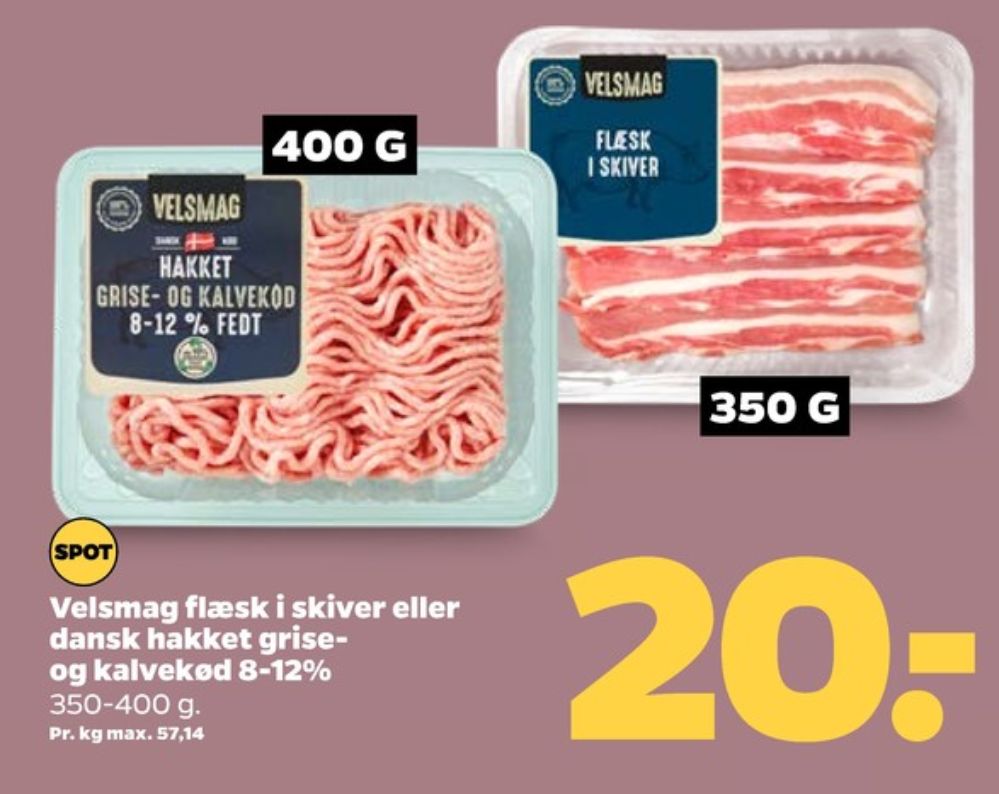 Velsmag, Flæsk i skiver