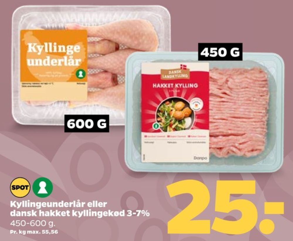 Dansk Landkylling, Hakket kylling 3-7%