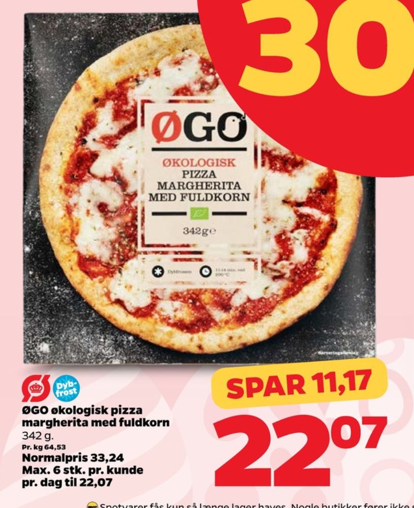 ØGO, Margherita Fuldkornspizza