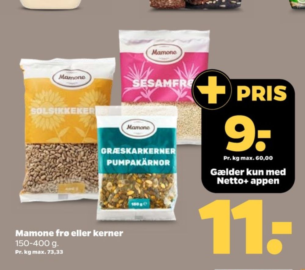 Mamone, Solsikkekerner