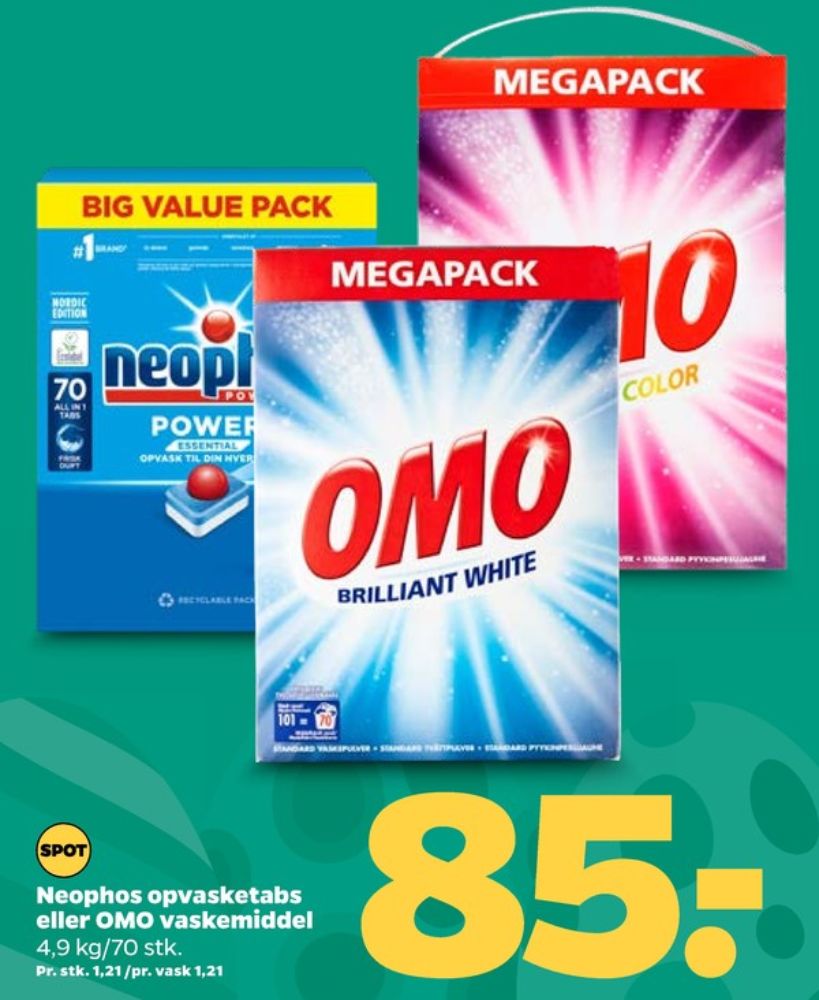 Neophos, Maskinopvask-tabs