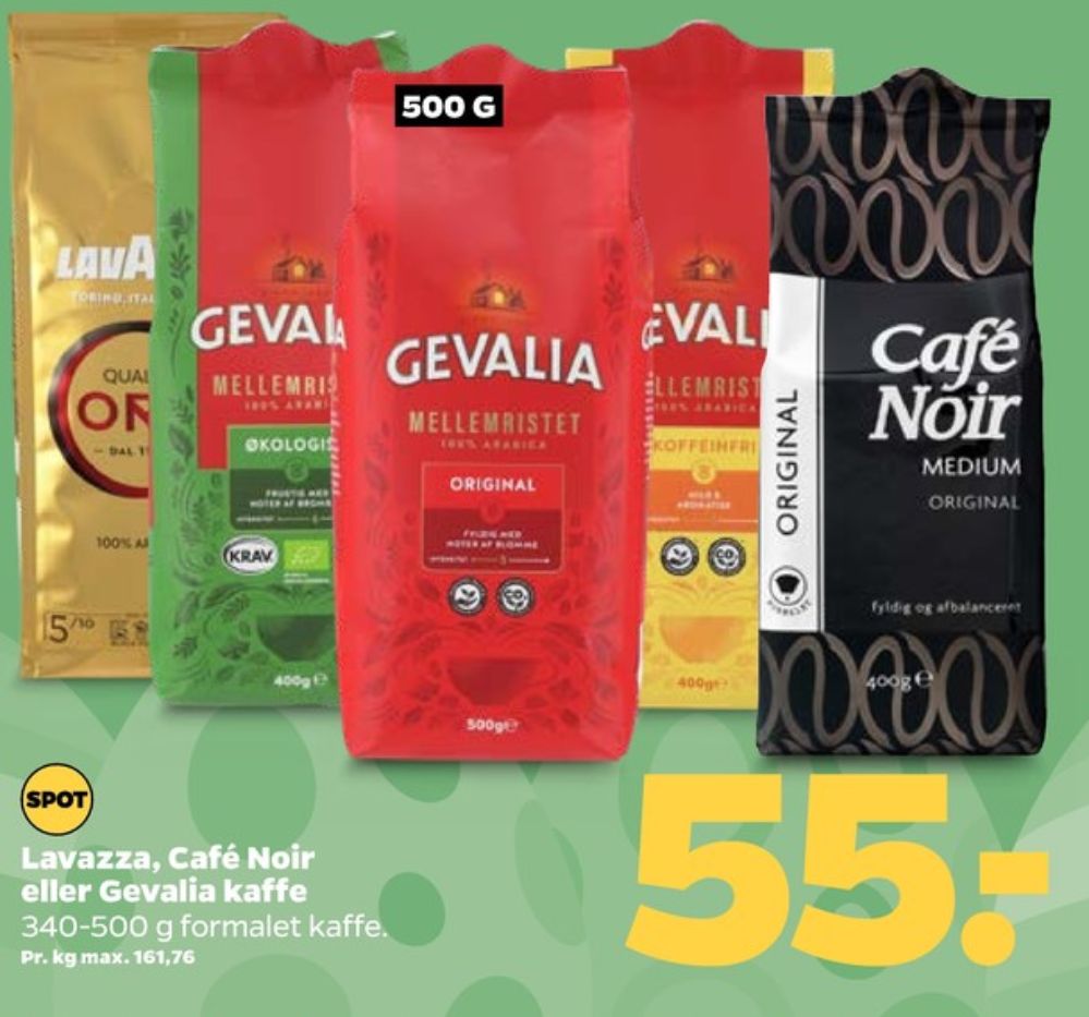 Gevalia Mellemristet, Kaffebønner