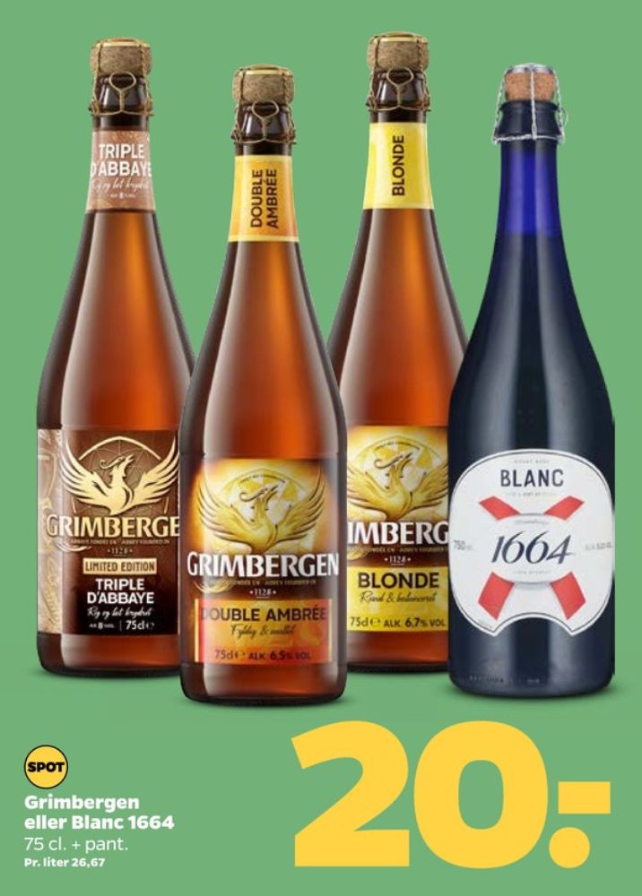 Grimbergen Double Ambrée, Specialøl