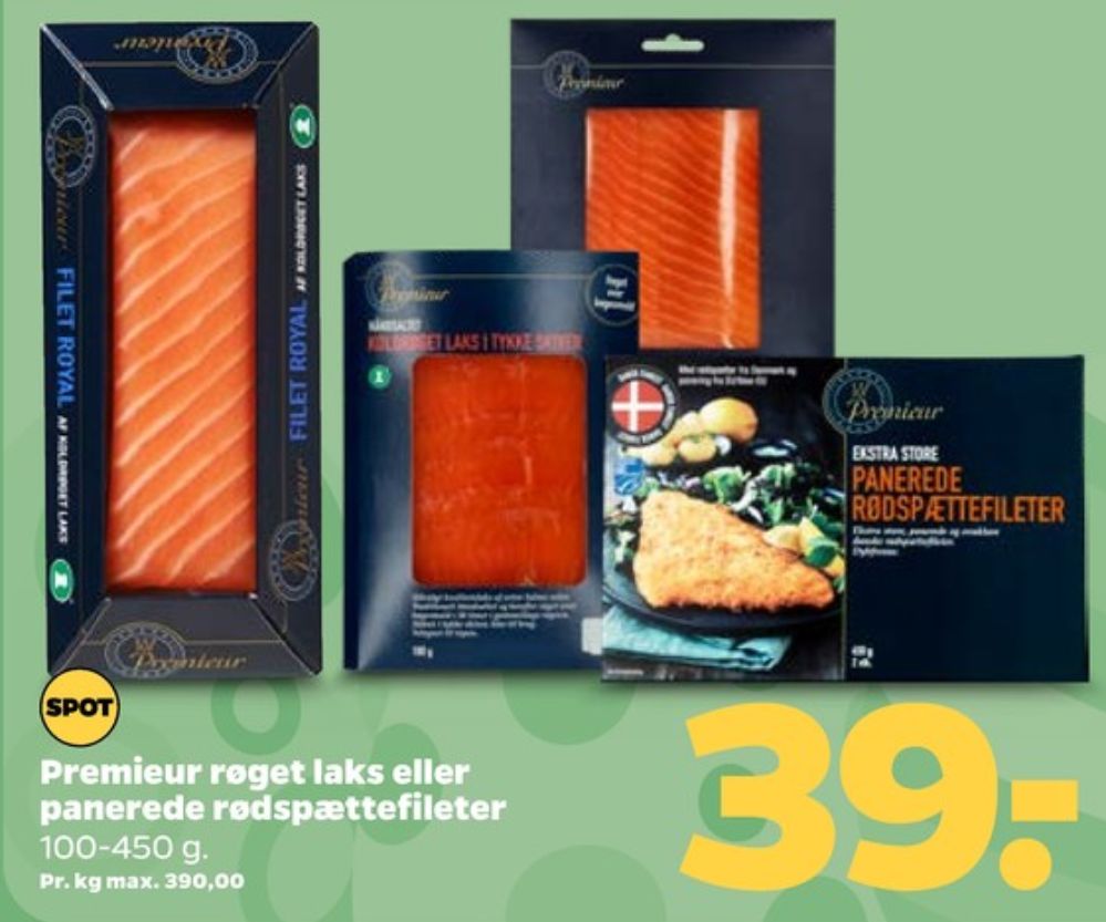 Premieur, Laks i skiver