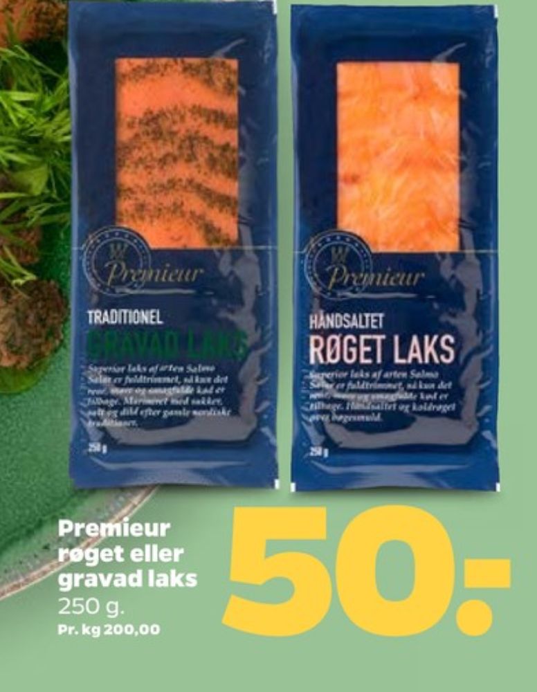 Premieur, Laks i skiver