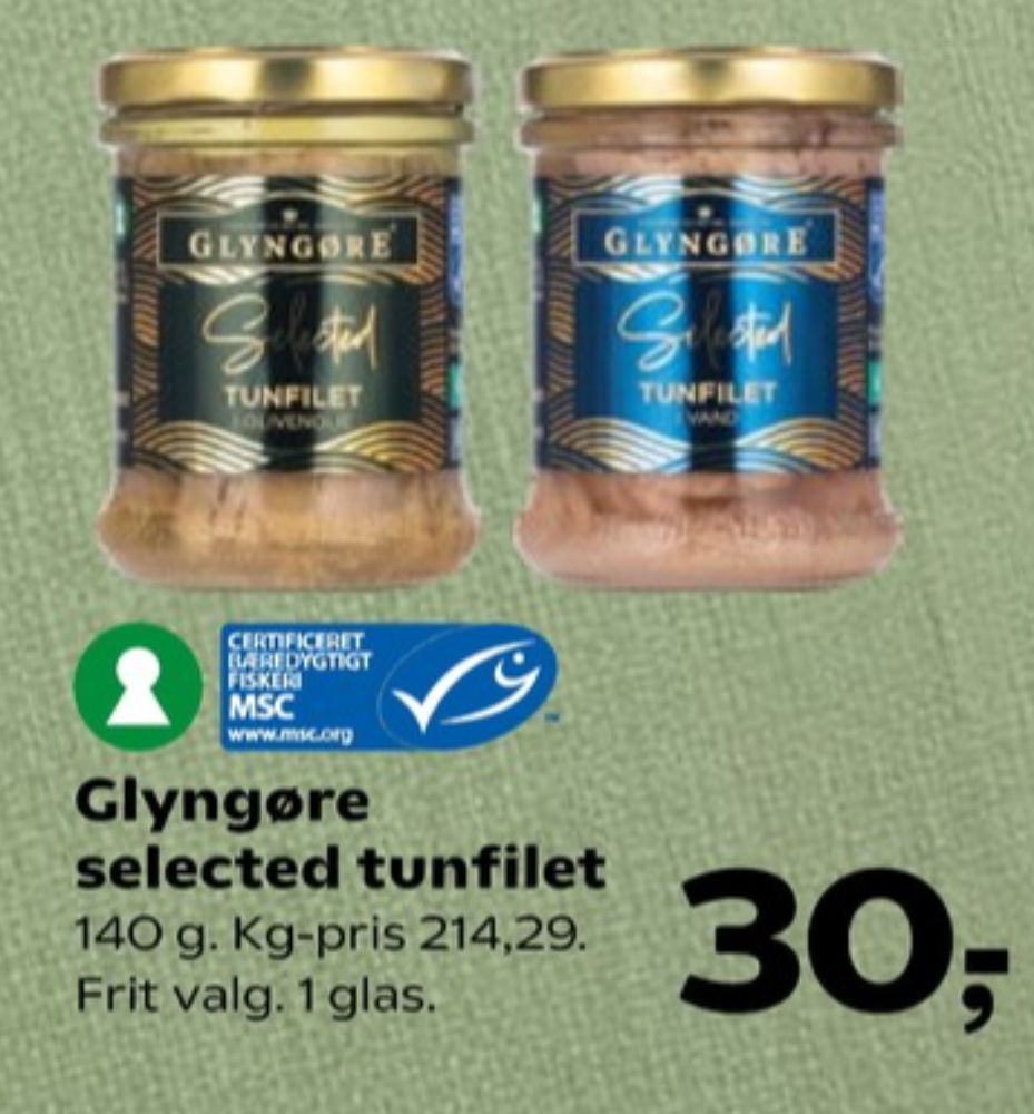 Glyngøre, Selected Tunfilet i olivenolie