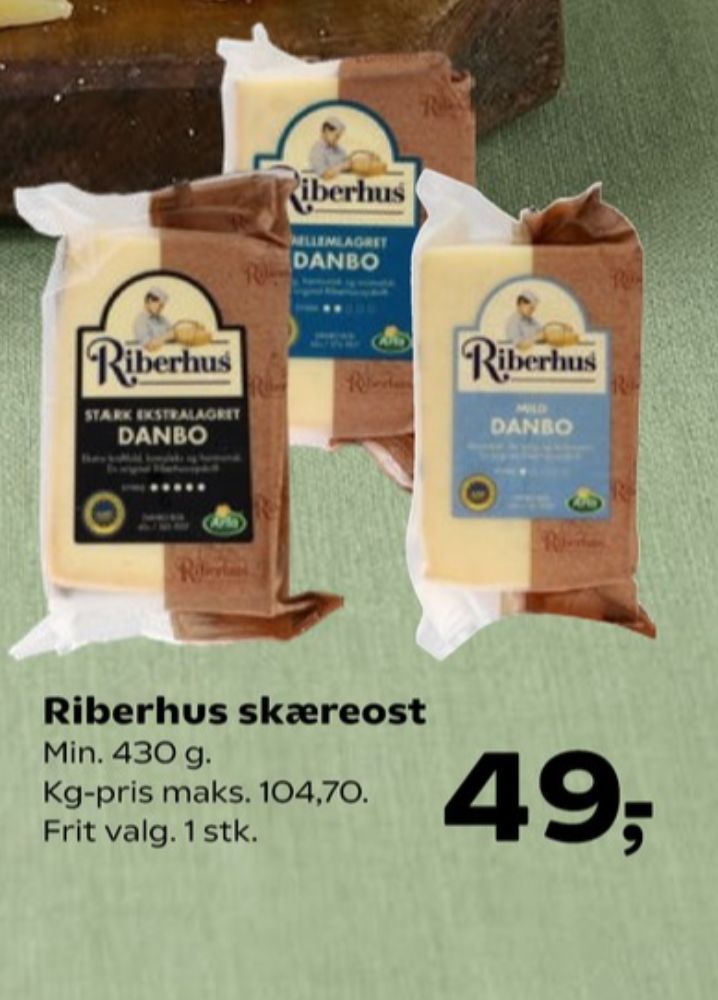 Riberhus, Skæreost Danbo Mellemlagret