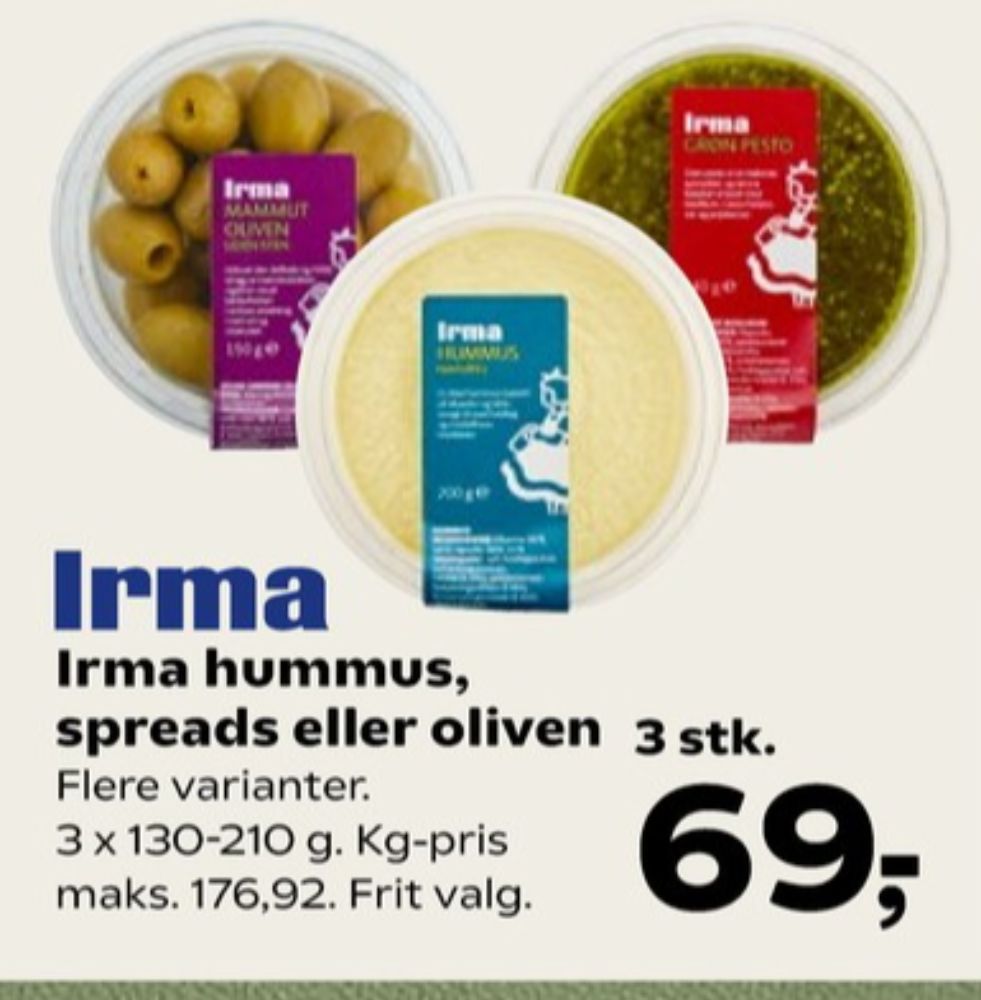 Irmas, Hummus