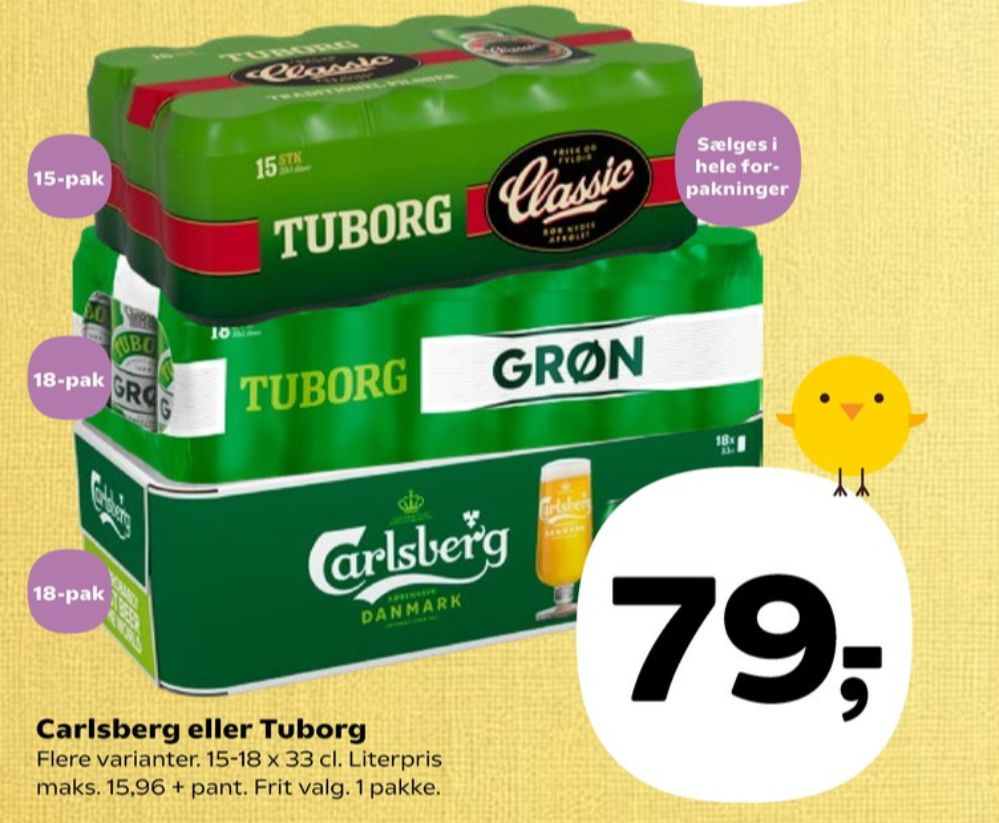 Carlsberg Pilsner, Øl 18 pk.