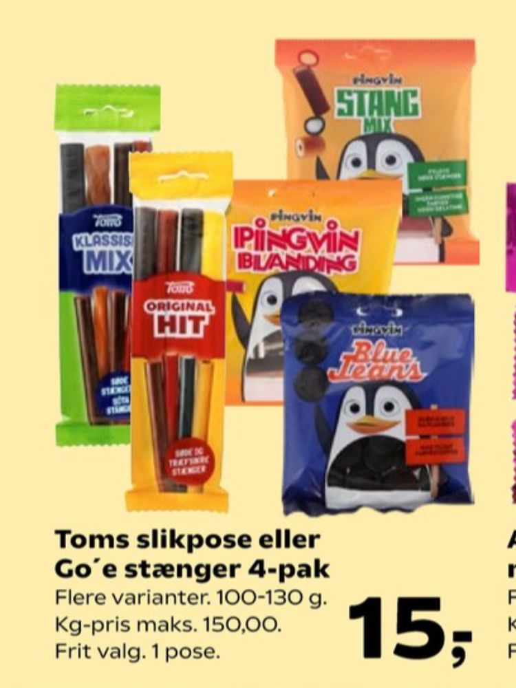 Toms Pingvin Blanding, Slikposer