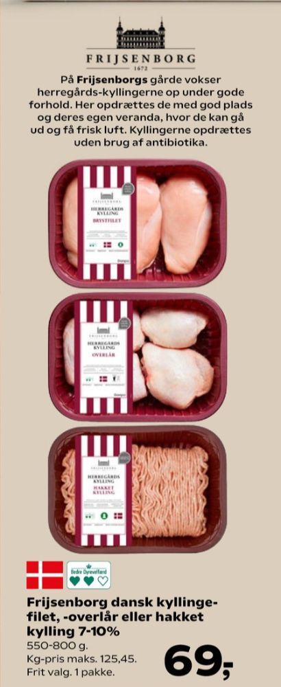 Frijsenborg, Hakket kylling 7-10%