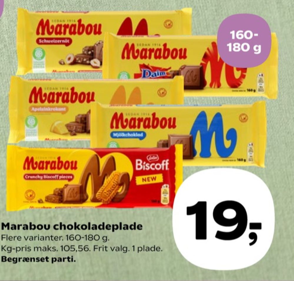 Marabou Daim, Chokoladeplade 