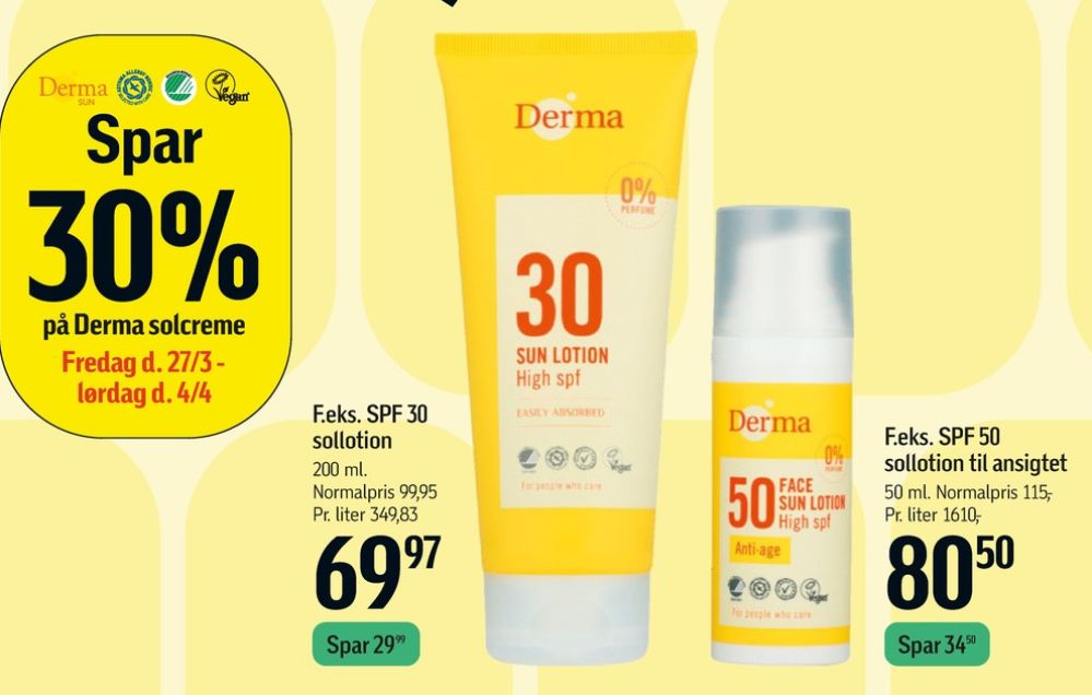 Derma Sun, Solcreme