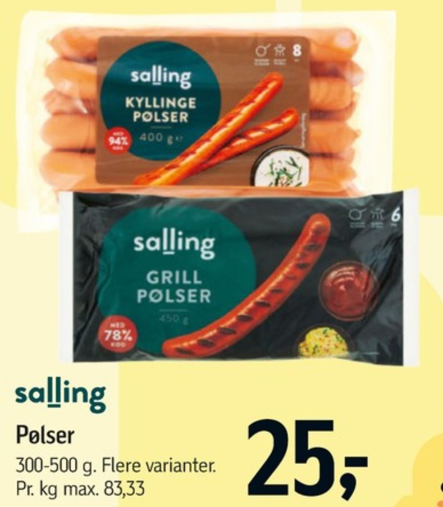 Salling, Grillpølser