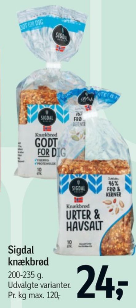 Sigdal, Urter & Havsalt knækbrød