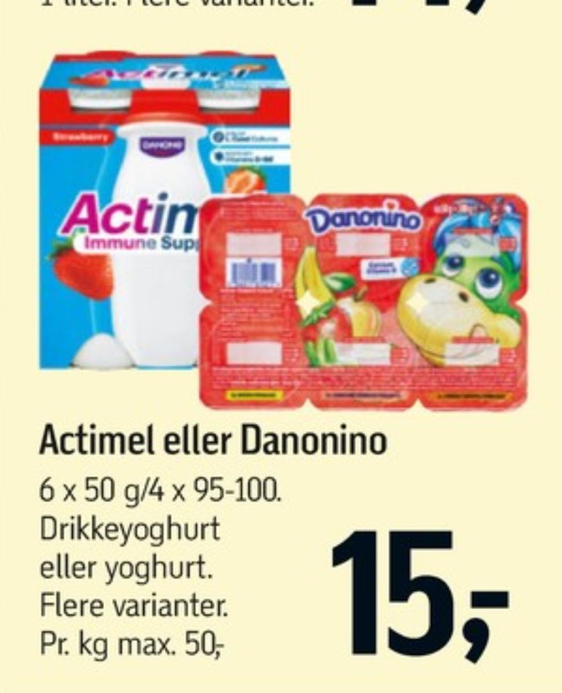 Danone Danonino, Jordbær, Banan & Abrikos yoghurt