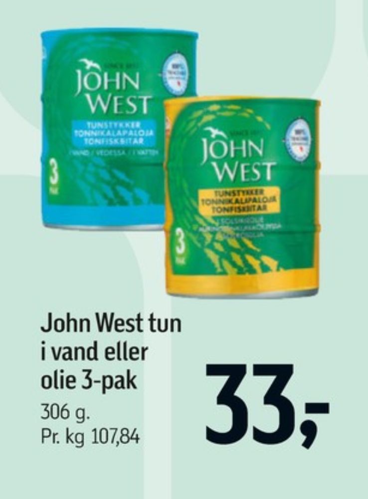 John West, Tun i solsikkeolie