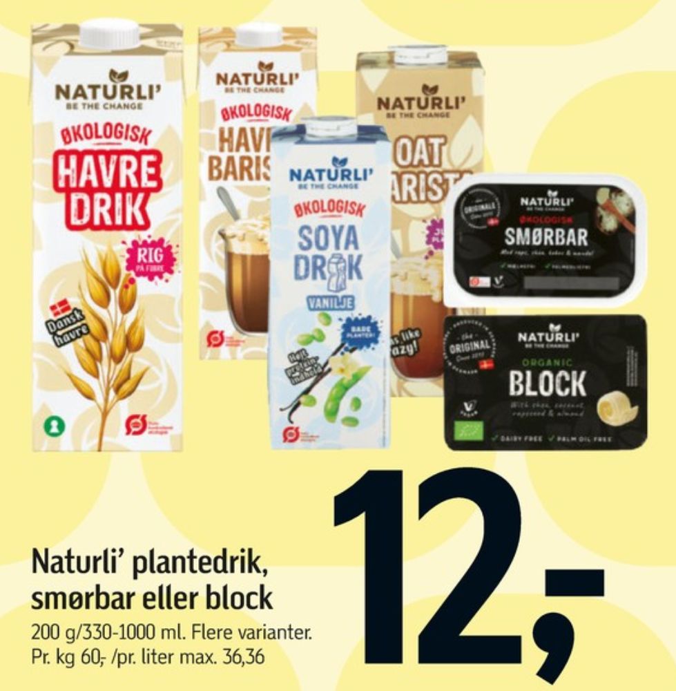 Naturli', Smørbar - Blok