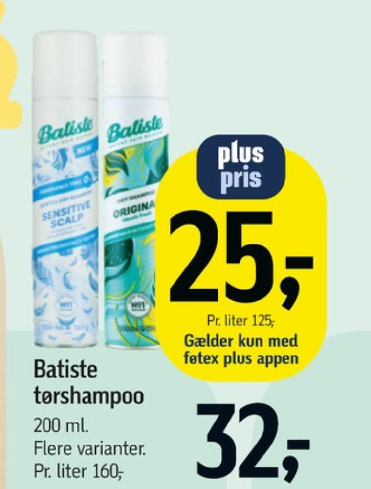 Batiste, Tørshampoo