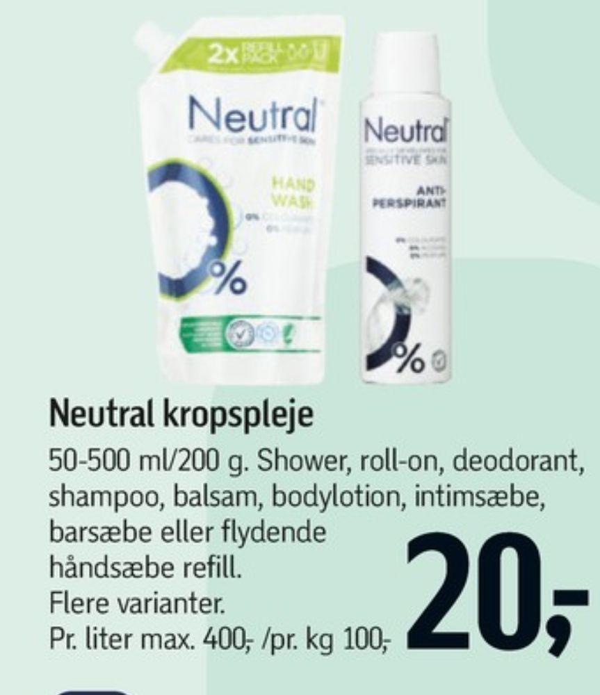 Neutral, Flydende sæbe