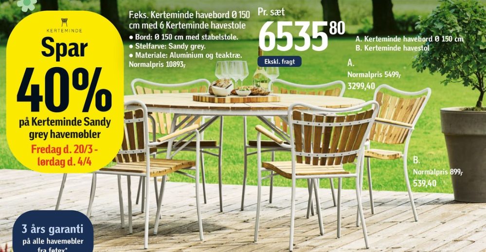 Kerteminde, Havemøbelsæt