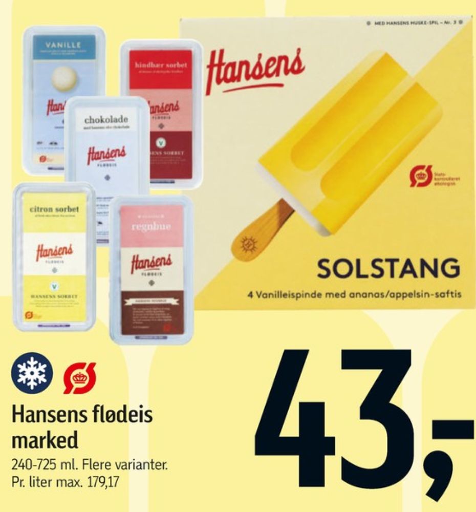 Hansens, Hindbær Sorbet