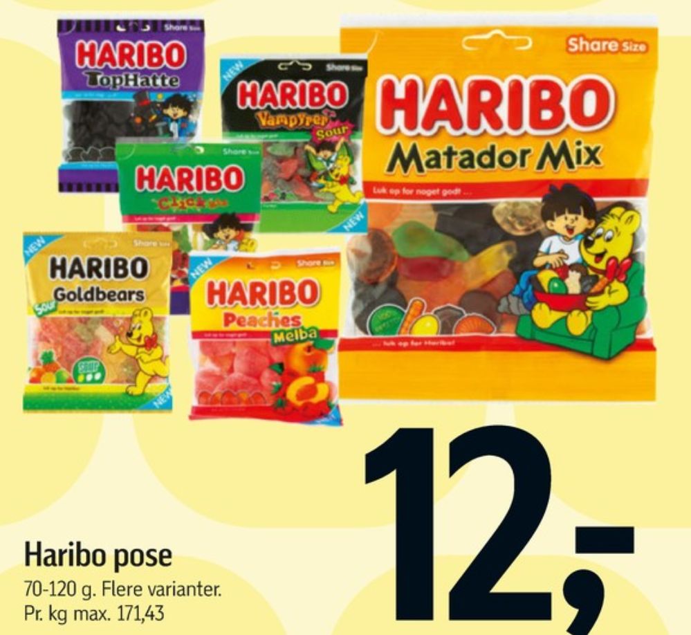 Haribo Peaches, Slikpose Melba