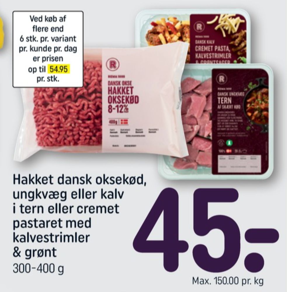 Rema 1000, Hakket oksekød 8-12%