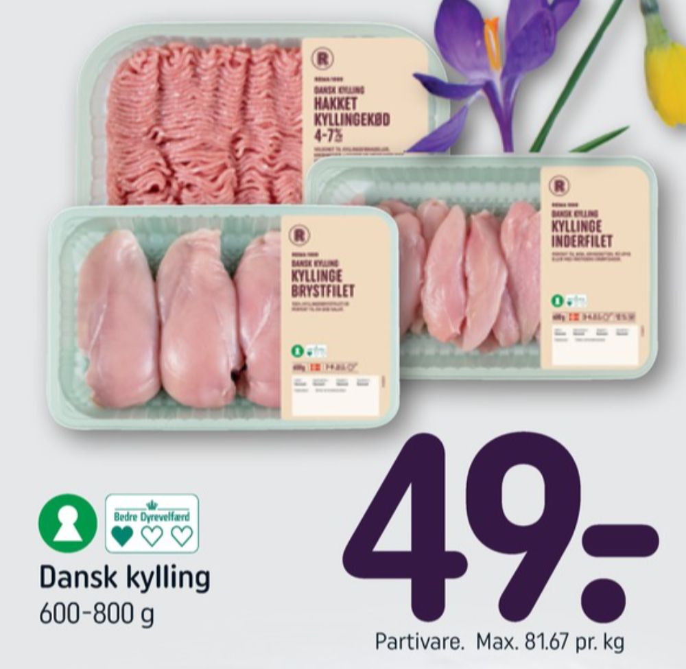 Rema 1000, Hakket kylling 4-7%